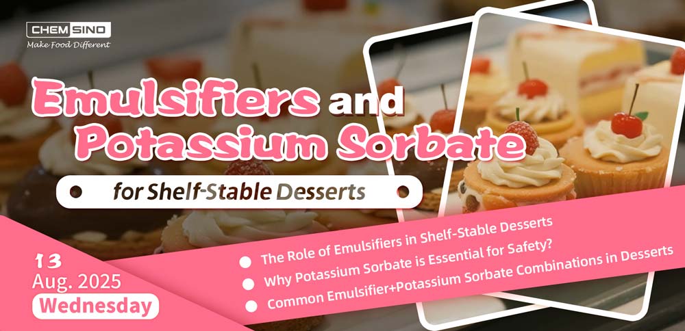 Emulsifiers and Potassium Sorbate for Shelf-Stable Desserts